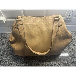 Vince Camuto Tan Leather Shoulder Bag Large Bucket